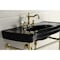 Fauceture VPB136K7ST Imperial Console Sink Basin W/Stainless Steel Leg, Blk/Brass VPB136K7ST - alternate 4